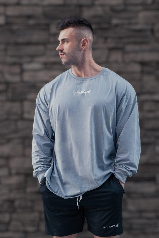Energy Oversized Long Sleeve T-Shirt 2.0 - Arctic Blue