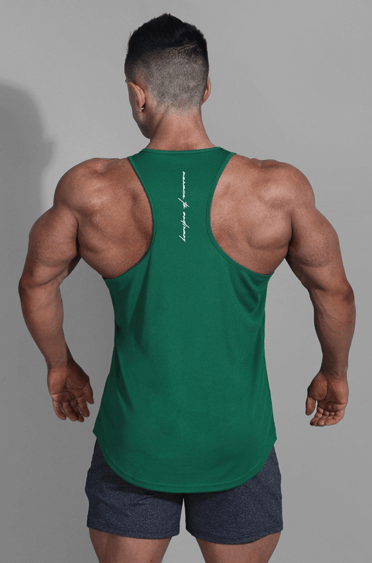 Fast-Dry Bodybuilding Workout Stringer - Emerald