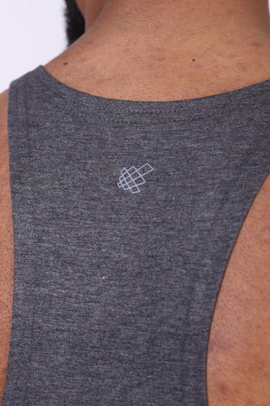 Classic Bodybuilding Racerback Stringer - Heather Gray