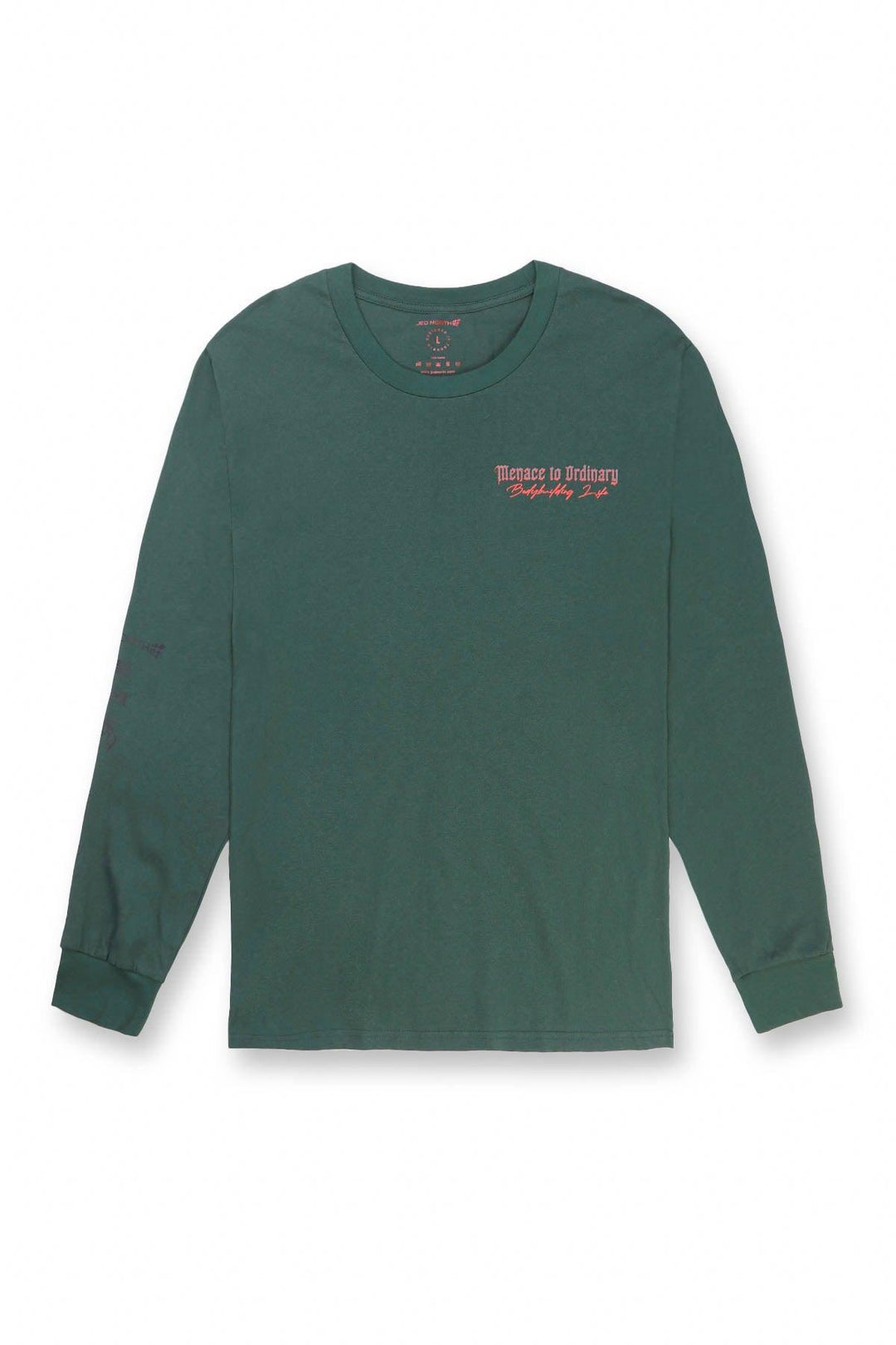 Retro Gym Long Sleeve T-Shirt - Dark Green - Jed North