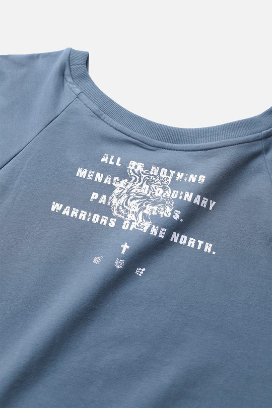 Retro Bodybuilding T-Shirt - Steel Blue