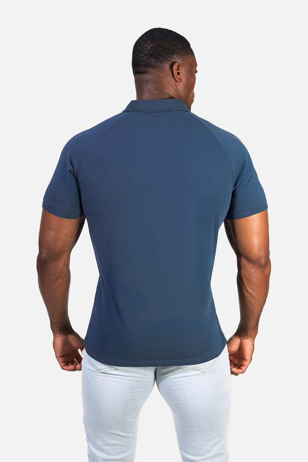Muscle Fit All-Day Polo T-Shirt - Storm Blue