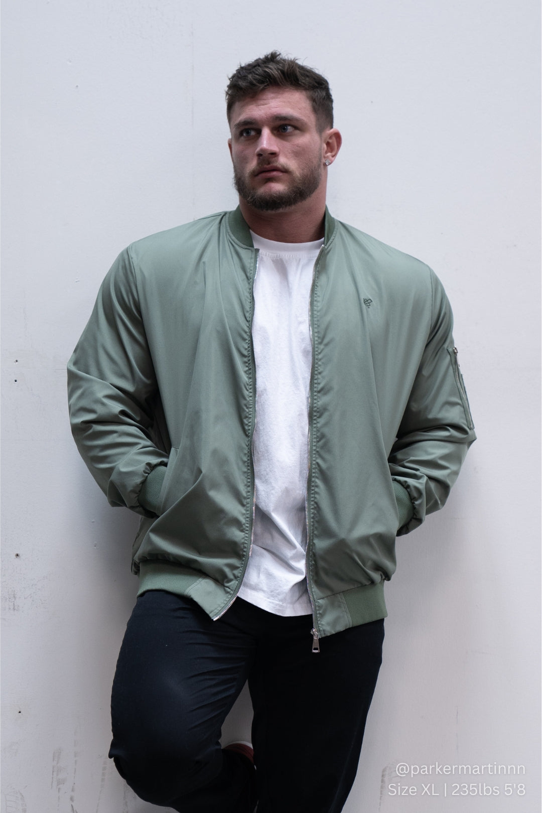 Men's Premium Bomber Jacket - Olive