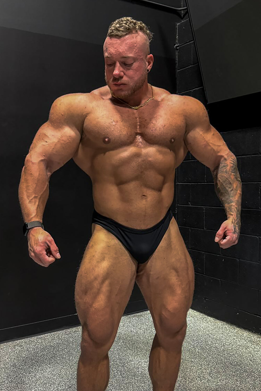 Men's Classic Physique Trunks 2" Seam - Black