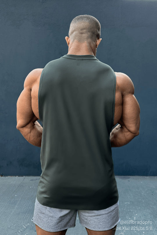 Apollo Men's Sleeveless Training Tee - Moss Green