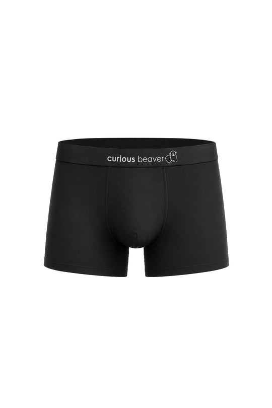 Men's Soft Modal Boxer Briefs - Midnight Black