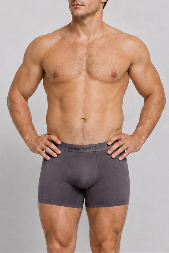 Men's Soft Modal Boxer Briefs - Storm Gray