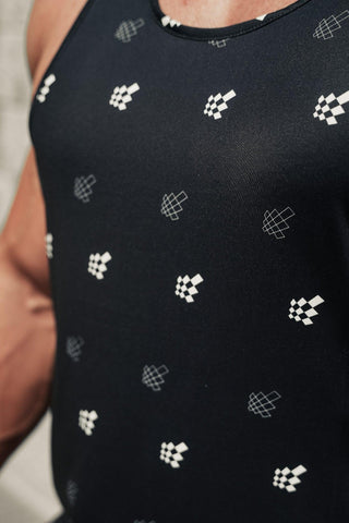 Graphic Muscle Stringer - Black JN Logo