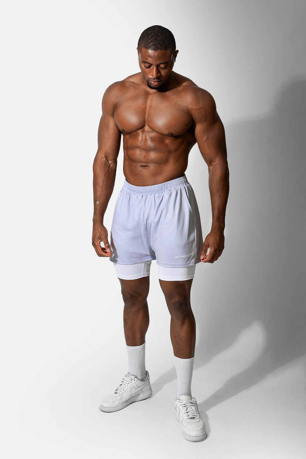 Men's 2-In-1 7" Gym Shorts - Supernova Silver