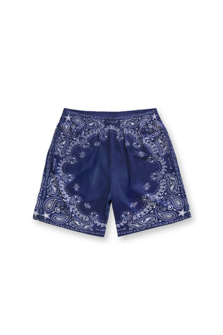 Jersey Mesh 7.5" Gym Shorts - Navy Paisley
