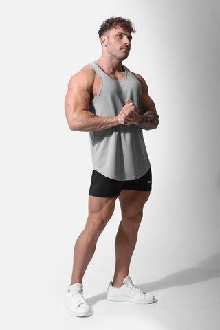 Fast-Dry Bodybuilding Workout Stringer - Silver - Jed North