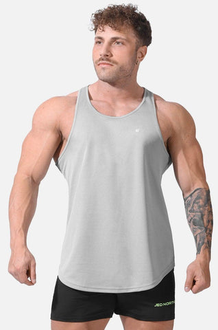 Fast-Dry Bodybuilding Workout Stringer - Silver - Jed North