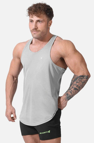 Fast-Dry Bodybuilding Workout Stringer - Silver - Jed North