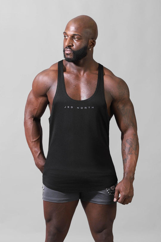 Classic Bodybuilding Racerback Stringer - Premium Black - Jed North