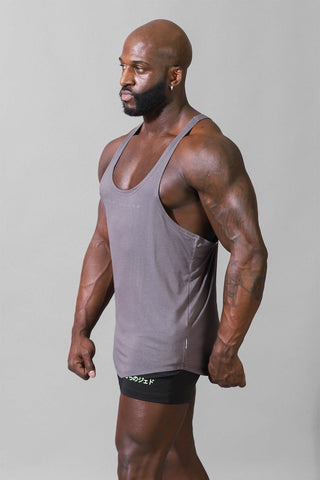 Classic Bodybuilding Racerback Stringer - Steel Gray - Jed North