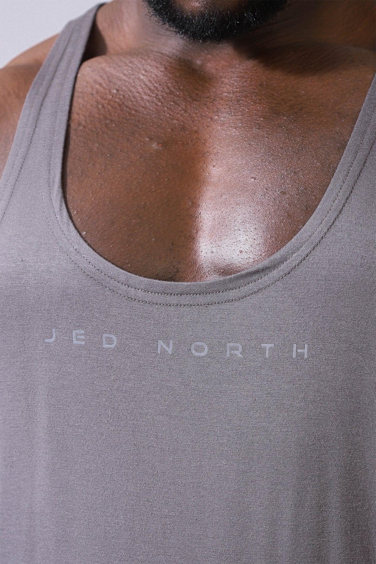 Classic Bodybuilding Racerback Stringer - Steel Gray - Jed North