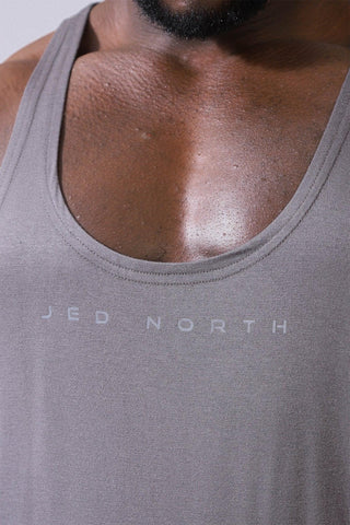 Classic Bodybuilding Racerback Stringer - Steel Gray - Jed North