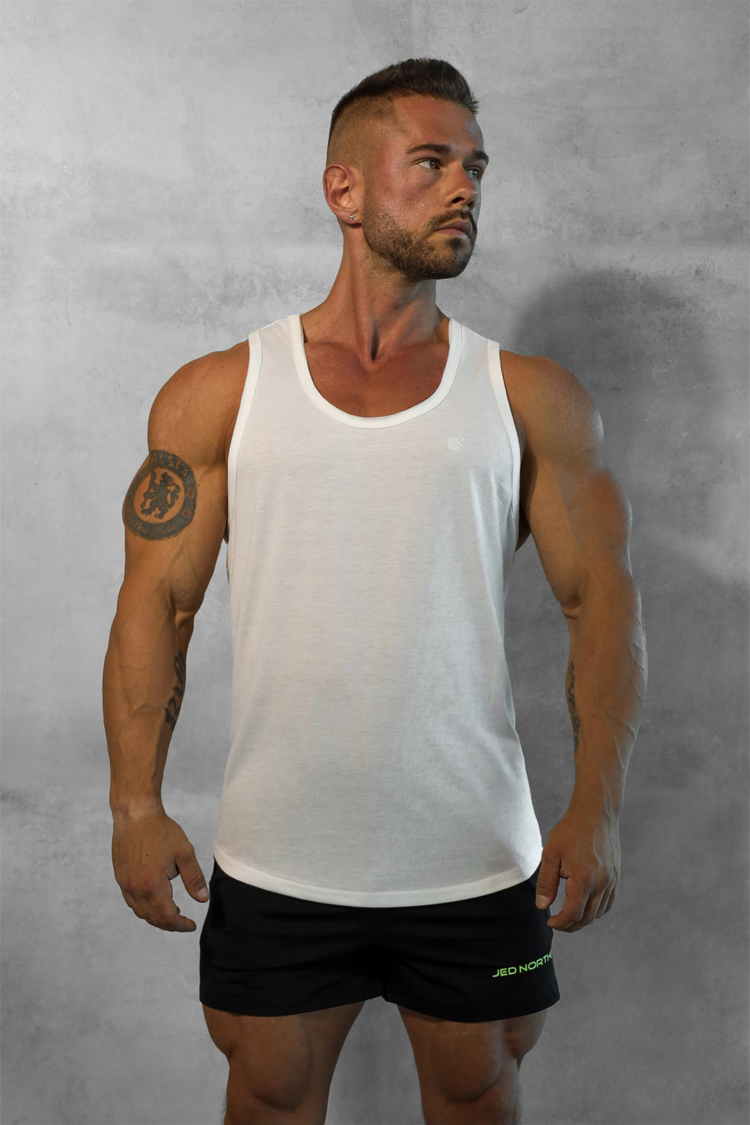 Vital Raw-Hem Tank Top - White
