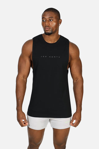 Apollo Men's Sleeveless Training Tee - Obsidian Black