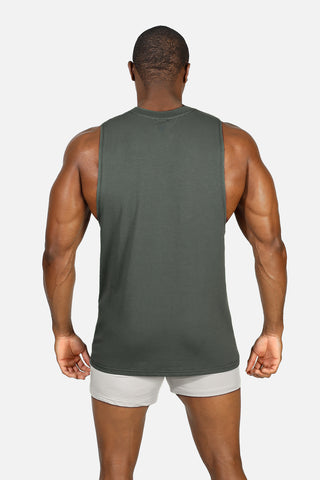 Apollo Men's Sleeveless Training Tee - Stone Blue