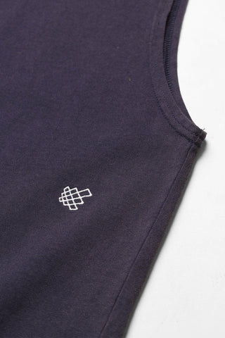 Oversized Washed Sleeveless T-Shirt - Washed Navy