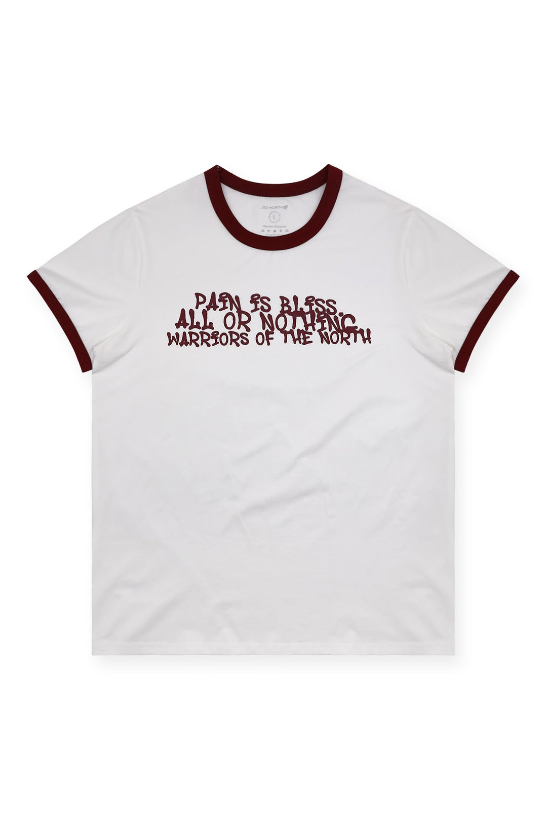 Muscle-Fit Ringer Tee - White w/ Red Trim