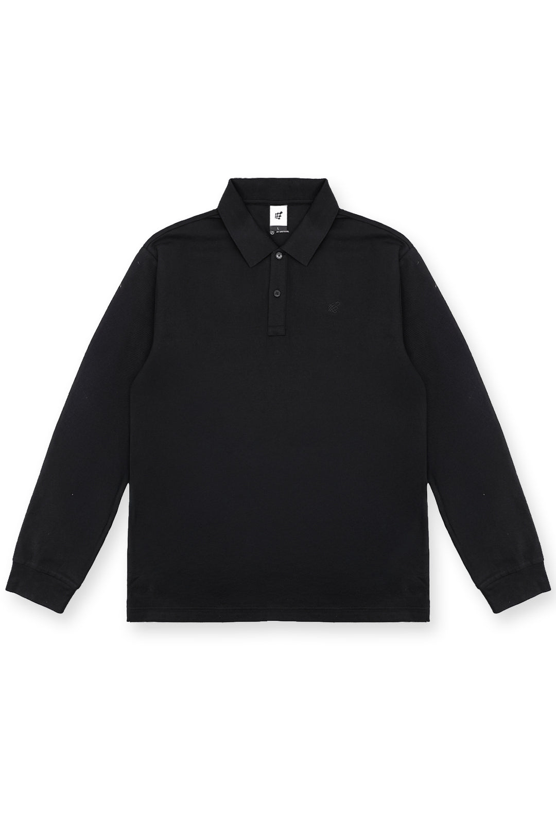 Polo Button-Up Longsleeve - Black