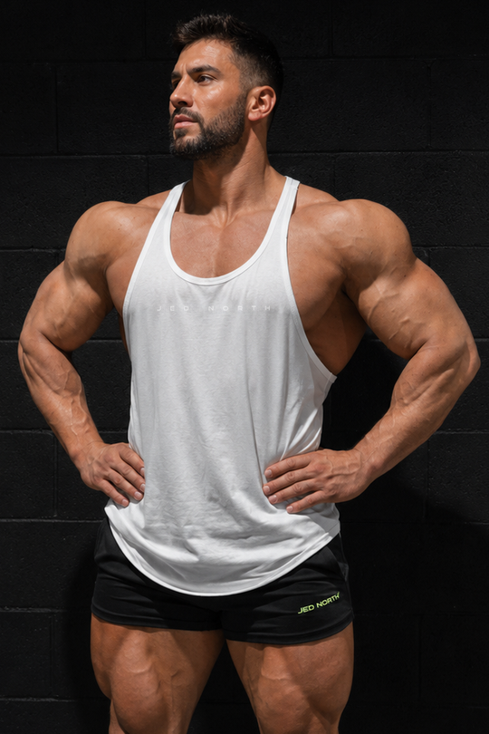 Classic Bodybuilding Racerback Stringer -  Off White