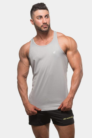 Fast-Dry Bodybuilding Workout Stringer - Silver - Jed North