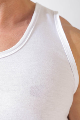 Vital Raw-Hem Tank Top - White