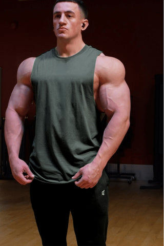 Apollo Men's Sleeveless Training Tee - Stone Blue