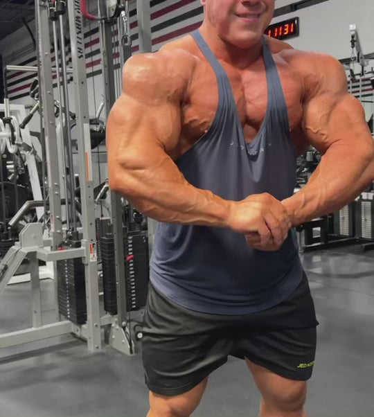 Classic Bodybuilding Racerback Stringer - Navy