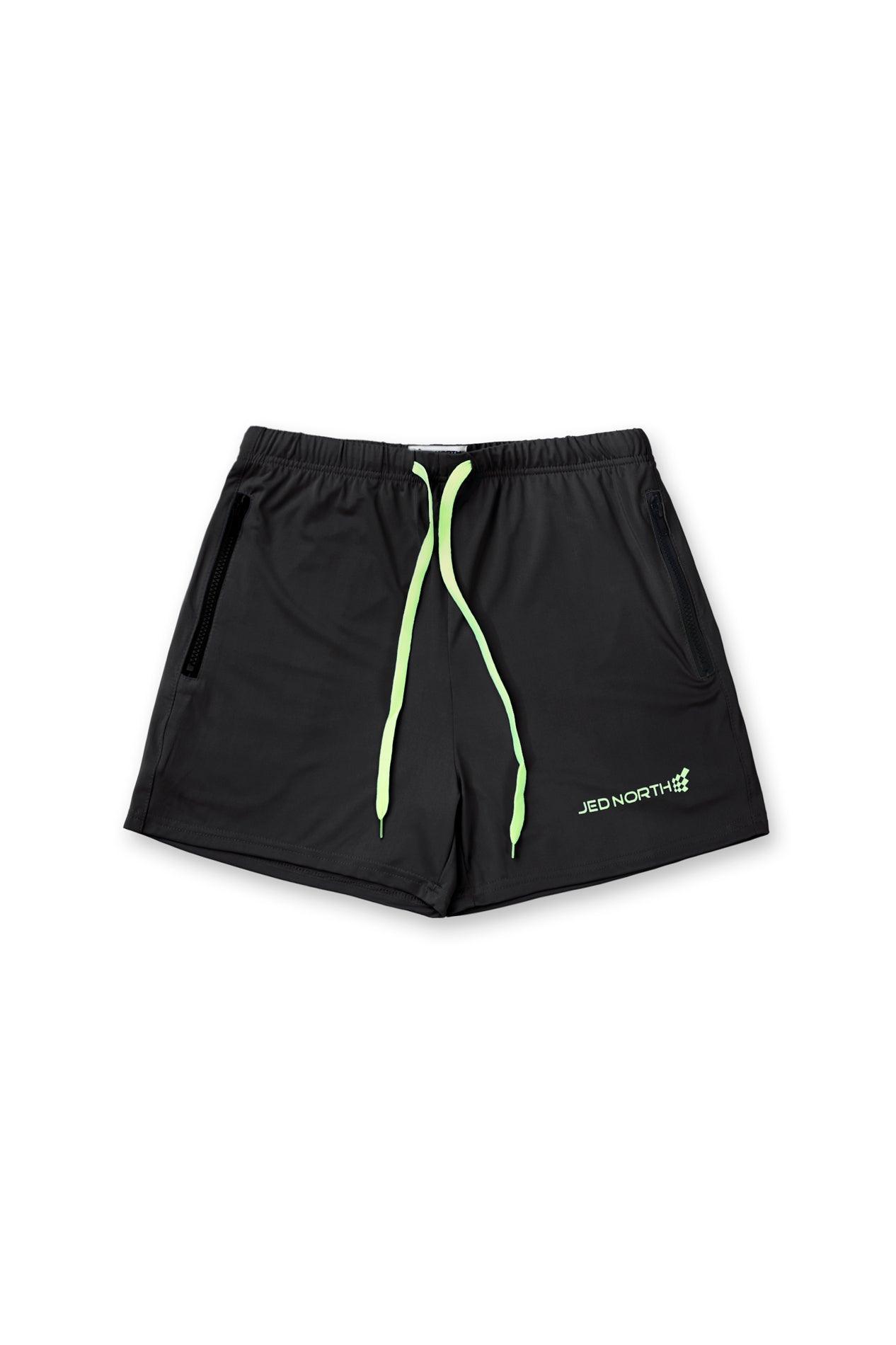 Agile Bodybuilding 4'' Shorts w Zipper Pockets - Black - Jed North