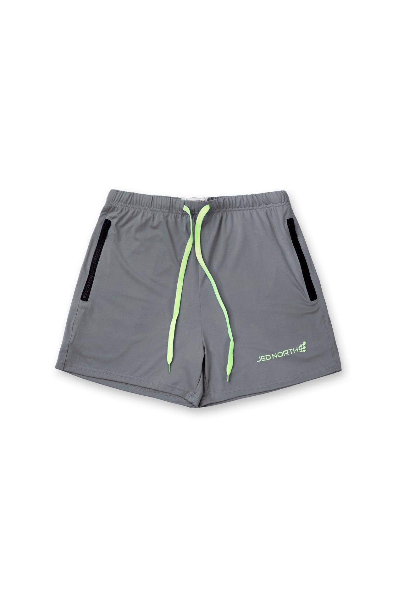 Agile Bodybuilding 4'' Shorts w Zipper Pockets - Gray - Jed North