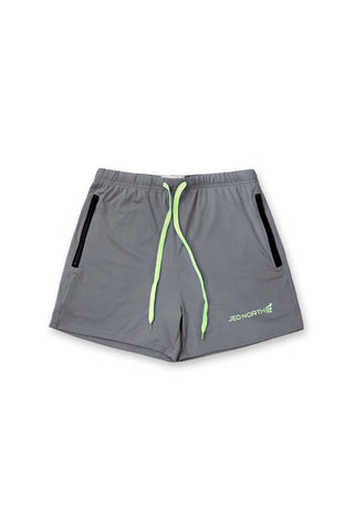 Agile Bodybuilding 4'' Shorts w Zipper Pockets - Gray - Jed North
